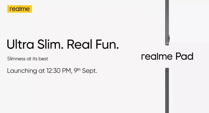 Realme Pad 9 Eylül'de Tanıtılacak