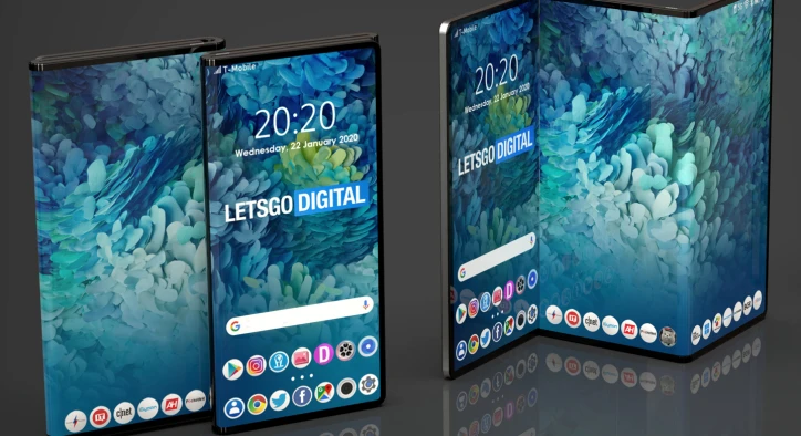 Samsung'dan Yeni Tasarım: Üç Ekranlı Katlanabilir Telefon